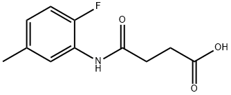 4-[(2-氟-5-甲基苯基)氨基]-4-氧代丁酸, 904766-63-8, 结构式