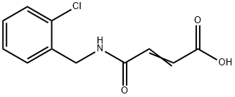 (E)-4-[(2-クロロベンジル)アミノ]-4-オキソ-2-ブテン酸 化学構造式