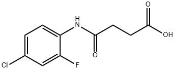 4-[(4-クロロ-2-フルオロフェニル)アミノ]-4-オキソブタン酸 化学構造式