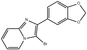 2-BENZO[1,3]DIOXOL-5-YL-3-BROMO-IMIDAZO[1,2-A]PYRIDINE 结构式