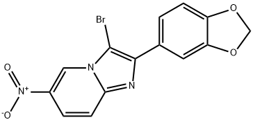 2-BENZO[1,3]DIOXOL-5-YL-3-BROMO-6-NITRO-IMIDAZO[1,2-A]PYRIDINE, 904814-03-5, 结构式