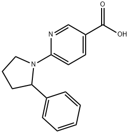 6-(2-PHENYL-PYRROLIDIN-1-YL)-NICOTINIC ACID, 904816-72-4, 结构式