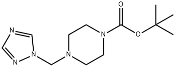 4-[1,2,4]TRIAZOL-1-YLMETHYL-PIPERAZINE-1-CARBOXYLIC ACID TERT-BUTYL ESTER 结构式