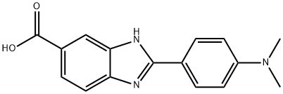 2-(4-Dimethylaminophenyl)-1H-benzimidazole-5-carboxylic acid, 904817-05-6, 结构式
