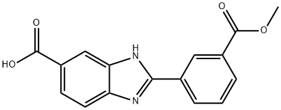 2-(3-Methoxycarbonylphenyl)-1H-benzimidazole-5-carboxylic acid Structure