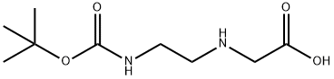2-[[2-(BOC-アミノ)エチル]アミノ]酢酸 化学構造式