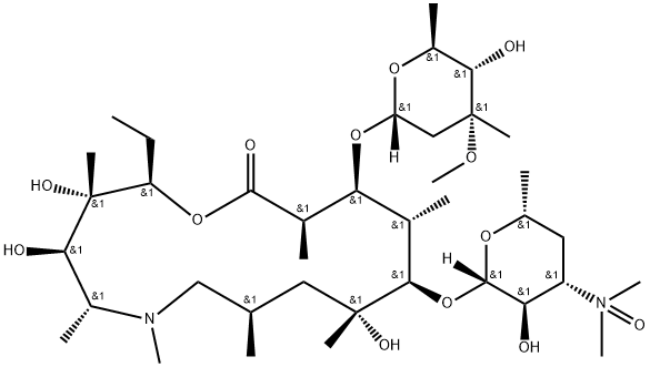 阿奇霉素氮氧化物,90503-06-3,结构式