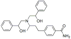 4-[(R)-3-[ビス[(R)-2-ヒドロキシ-2-フェニルエチル]アミノ]ブチル]ベンズアミド 化学構造式