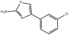 4-(3-氯苯基)噻唑-2-基胺 结构式