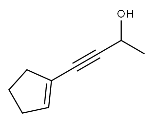3-Butyn-2-ol, 4-(1-cyclopenten-1-yl)- (7CI) 结构式