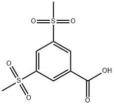 3,5-ビス(メチルスルホニル)安息香酸 化学構造式