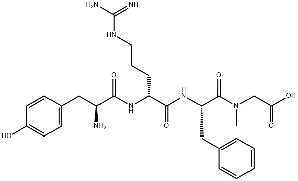 (D-ARG2,SAR4)-DERMORPHIN (1-4) 结构式