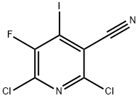 3-Pyridinecarbonitrile, 2,6-dichloro-5-fluoro-4-iodo- Structure
