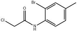N-(2-ブロモ-4-メチルフェニル)-2-クロロアセトアミド 化学構造式