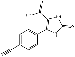 5-(4-氰苯基)-2,3-二氢-2-氧代-1H-咪唑-4-羧酸 结构式