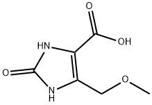 2,3-二氢-5-(甲氧甲基)-2-氧代-1H-咪唑-4-羧酸,905807-61-6,结构式