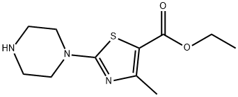4-甲基-2-(1-哌嗪基)-5-三唑羧酸乙酯,905807-72-9,结构式