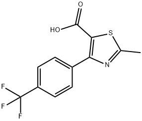2-METHYL-4-(4-TRIFLUOROMETHYL)PHENYL THIAZOLE-5-CARBOXYLIC ACID Structure