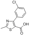 2-メチル-4-(3-クロロ)フェニルチアゾール-5-カルボン酸 化学構造式