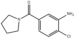 2-クロロ-5-(ピロリジン-1-イルカルボニル)アニリン 化学構造式