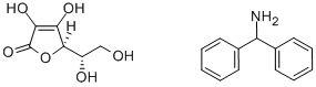 L-Ascorbic acid diphenylmethanamine Struktur