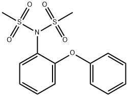 N-(甲基磺酰基)-N-(2-苯氧基苯基)甲烷磺酰胺 结构式