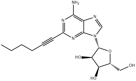 2-hexynyladenosine 化学構造式