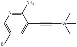 5-BROMO-3-((TRIMETHYLSILYL)ETHYNYL)PYRIDIN-2-AMINE Struktur