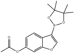 6-Benzofuranol, 3-(4,4,5,5-tetraMethyl-1,3,2-dioxaborolan-2-yl)-, 6-acetate Structure