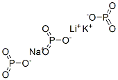 Metaphosphoric acid, lithium potassium sodium salt 结构式