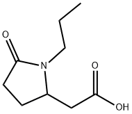 5-オキソ-1-プロピル-2-ピロリジン酢酸 化学構造式