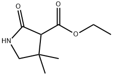 3-Pyrrolidinecarboxylic acid, 4,4-diMethyl-2-oxo-, ethyl ester, 90609-07-7, 结构式