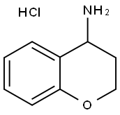 クロマン-4-イルアミン塩酸塩 化学構造式