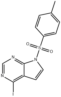 4-碘-7-[(4-甲苯基)磺酰基]-7H-吡咯并[2,3-D]嘧啶,906092-45-3,结构式