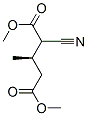 Pentanedioic acid, 2-cyano-3-methyl-, dimethyl ester, (3R)- (9CI) Structure