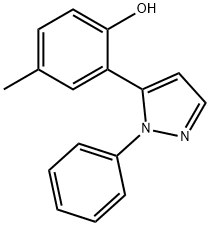 1-PHENYL-1H-5-(2'-HYDROXY-5'-METHYLPHENYL)PYRAZOLE 结构式