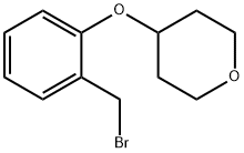 4-[2-(ブロモメチル)フェノキシ]テトラヒドロ-2H-ピラン 化学構造式