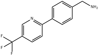 [4-[5-(トリフルオロメチル)ピリド-2-イル]フェニル]メチルアミン 化学構造式