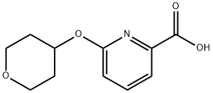 6-(オキサン-4-イルオキシ)ピリジン-2-カルボン酸 化学構造式