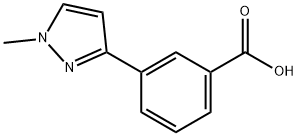 3-(1-Methyl-1H-pyrazol-3-yl)benzoic acid, 906352-85-0, 结构式