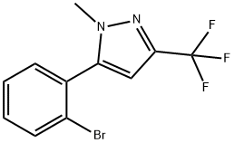 5-(2-BROMOPHENYL)-1-METHYL-3-(TRIFLUOROMETHYL)-1H-PYRAZOLE, 906352-89-4, 结构式
