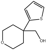 (4-チエン-2-イルテトラヒドロピラン-4-イル)メタノール 化学構造式