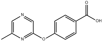 4-[(6-Methylpyrazin-2-yl)oxy]benzoic acid 97% Struktur