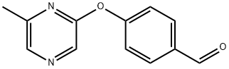 4-[(6-メチルピラジン-2-イル)オキシ]ベンズアルデヒド 化学構造式