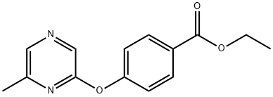 Ethyl 4-[(6-methylpyrazin-2-yl)oxy]benzoate 化学構造式
