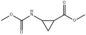 Cyclopropanecarboxylic  acid,  2-[(methoxycarbonyl)amino]-,  methyl  ester 结构式