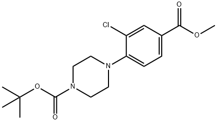 3-氯-4-(4-BOC-1-哌嗪基)苯甲酸甲酯, 906559-46-4, 结构式