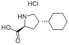 (4S)-4-シクロヘキシル-L-プロリン塩酸塩 化学構造式