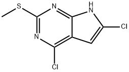4,6-dichloro-2-(methylthio)-7H-pyrrolo[2,3-d]pyrimidine Structure
