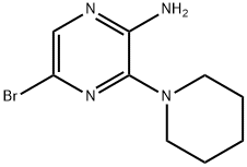 2-氨基-5-溴-3-哌啶基吡嗪,90674-84-3,结构式